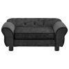 Dog Sofa Dark Gray 28.3"x17.7"x11.8" Plush